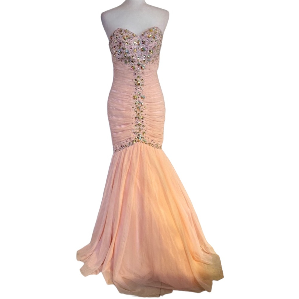 Jovani Strapless Beaded Gown